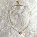 Kendra Scott Ari Heart Gold Pendant Necklace in Rose Quartz Photo 3