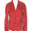 London Jean Rust Corduroy Blazer Jacket Fitted Tailored Stretch Retro Size 8 Red Photo 7