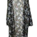 American Eagle Outfitters Sheer Chiffon Floral Kimono Black L/XL Boho Photo 0