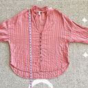 Pilcro x Anthropologie Pink Tavi Button Down Blouse Photo 6