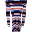 Tommy Hilfiger  Womens Ribbed Knit Striped Sweater Dress White Red Blue Size XS Photo 0