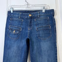 Tommy Hilfiger Capri Jeans 8 American Spirit Mid Rise Denim Blue Plain Pocket Photo 1