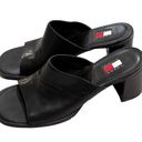 Tommy Hilfiger Vintage  Black Leather Y2K Chunky Mules Photo 1