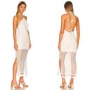 Alexis Dress Shaya Knit Crochet Midi Halter Fringe Tassel White XL NWT Photo 8