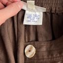 Bermuda vintage 90s brown linen high waisted pleated front  dressy mom shorts Photo 7