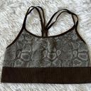 Spiritual Gangster  Yoga Sports bra brown snakeskin pattern size XS/S NWOT Photo 0