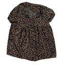 Missguided  Women’s Leopard Animal Print Polyester Flow Blouse Size 10 US Photo 0