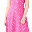 Draper James  Polka Dot Midi Dress Adjustable Tie Bows Straps Pink White Medium Photo 0