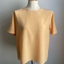 Oscar de la Renta Vintage  Expressions Peach Silk Short Sleeve Blouse Top Large Photo 0