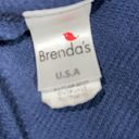 Brenda’s  Blue Knotted Button Down Shirt Women Size Small Photo 3