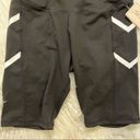 BCBGeneration  High-Waisted Bike Shorts Black White Photo 7