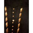 Cache Women's vintage  Black Denim Jacket With Gold Embellishment Size M Photo 5