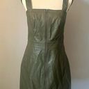 Wild Fable  Faux Leather Zip Up Overall / Jumper Dress Olive Green Size Small NWT Photo 0