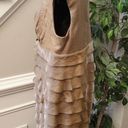 London Times  Women's Brown Rayon V-Neck Sleeveless Knee Length Dress Size 14W Photo 4