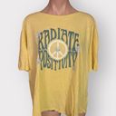 Wildfox Women’s Plus Size XXL Yellow Radiate Positivity T-Shirt Photo 0