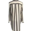 Como vintage  Drop Shoulder White and Black Stripe Semi-Sheer Tunic Size XL Photo 1