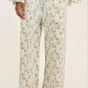 Something Navy NWT  Floral Wide Leg Pants and Cropped Blouse with Cinched Sleeves Photo 1