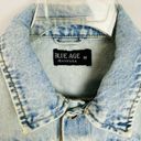 Boujee Hip Hop Bee Snake Flower Womens Jean Jacket Light Wash Pockets Size M Blue Size M Photo 4