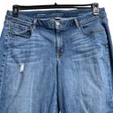 Lane Bryant  SZ 18 Boyfriend Jeans Distressed Stretch Pockets Zip-Fly Whiskered Photo 1