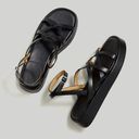 Madewell NEW  The Sabina Flatform Sandal Leather Black Size 9.5 Photo 0