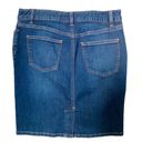 Talbots Lightly Acid Washed Petite Blue Jean Skirt Photo 5