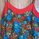 Red Camel  mini dress - Medium - adjustable spaghetti strap- colorful floral Photo 3