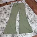 Love Tree  size Medium Pull On Flare Pants Ribbed Green Comfort Loungewear Photo 6