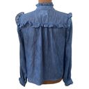 Lost + Wander  textured ruffled front tie Victorian style blouse size S Photo 1