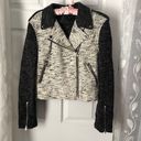 Harvé Benard Harve Bernard Women's  Full Zip cotton tweed knit Moto Jacket Lined Size Large L Photo 1