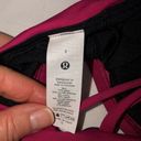 Lululemon  Free To Be Bra Size 8 Dark Pink Berry Wine Criss Cross Back Photo 2