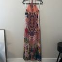 Boston Proper  (NWT) Halter Keyhole Tropical Floral Print Maxi Dress, Size XS Photo 6