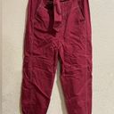 Rebecca Taylor  red jogger paper bag pants SAMPLE S Photo 6