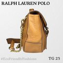 Polo  RALPH LAUREN Tan Leather Ricky Crossbody Bag Messenger Satchel Photo 2