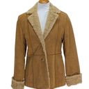 Gallery Penny Lane Y2K Faux Fur and Genuine Leather Suede Coat Beige Photo 5