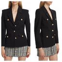 Generation Love  Gil Compact Stretch Ponte Blazer Gold Buttons Black Women's S Photo 1