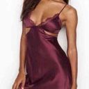 Victoria's Secret  Satin Slip Dress Large Burgundy Wine Photo 0