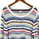 cj banks  Women’s Colorful Striped Cotton Knit Sweater Top Photo 1