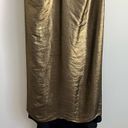 Halston Heritage  Women’s Gold Ruched High Neck Gown Size 2 Photo 3