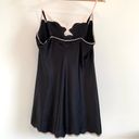 Victoria's Secret  Black White Lace Trim Satin Slip Photo 5