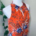 Loft Tropical Orange Floral Ruffle Tiered Dress Photo 6