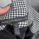 White House | Black Market  Black White Gingham Checkered Paperbag Skirt Sz 12 Photo 8