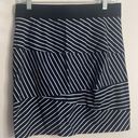 Cynthia Steffe  Navy Blue Multi Striped Bodycon Pencil Skirt Photo 0