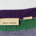 DKNY  Jeans Color Block Stripe Knit Top Size Small Photo 2