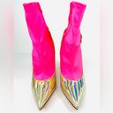 Christian Louboutin  Jessie Booty Joli Patent Iridescent Neon Sock Boots EU 39.5 Photo 4