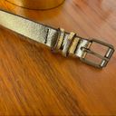 Gap  Gold Leather Belt Foil Metallic Small Photo 5