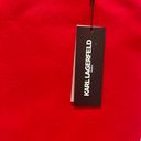 Karl Lagerfeld Paris Double Strap Canvas Arch Of Triumph Red Tote Bag/OS/NWT Photo 6