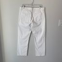 The Loft  White Straight Crop Jeans in size 12    Photo 3