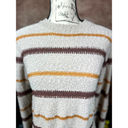 Mason & Belle  Ellie Textured Long Sleeve Sweater - Cream/Browns - size L Photo 7