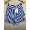 Frame  Women's Blue Stripe Organic Cotton Boxer Shorts Size XS NEW MSRP $229 Photo 1