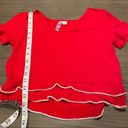 Alya Francescas  Red & White Short Sleeve Crop Top Size S Photo 98